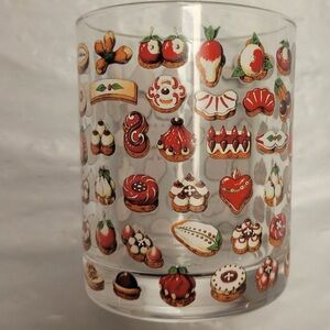 John Derian Target New Cocktail Glass Holiday Cookie Print Set of 4 Collectible
